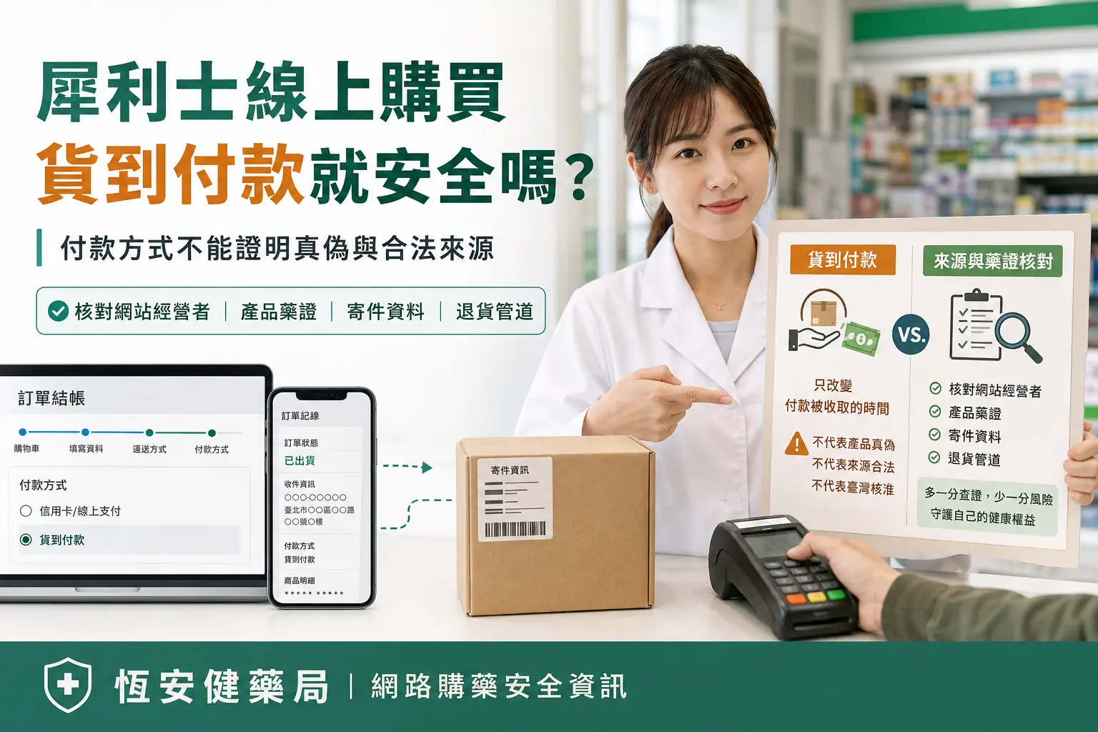 犀利士線上購買可貨到付款就安全嗎？取貨、驗貨與藥證核對指南